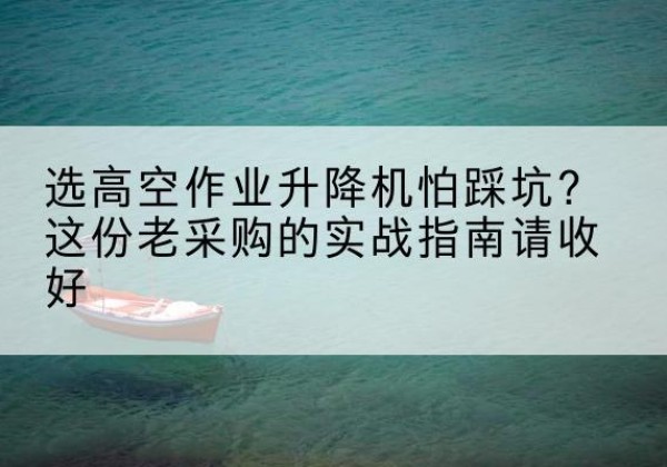 裕安高空作业升降机厂家推荐-选高空作业升降机怕踩坑？这份老采购的实战指南请收好